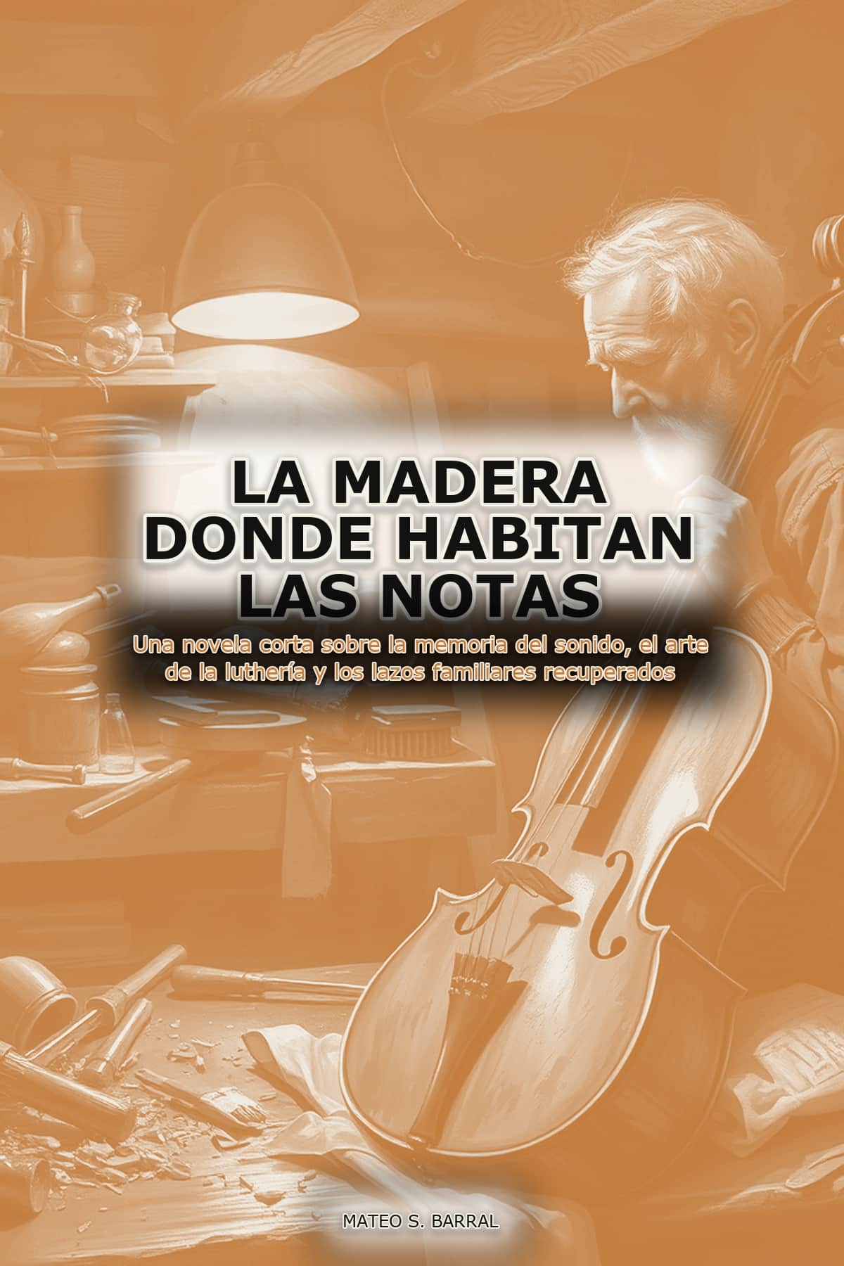 Portada de La Madera donde Habitan las Notas, novela sobre luthería y música