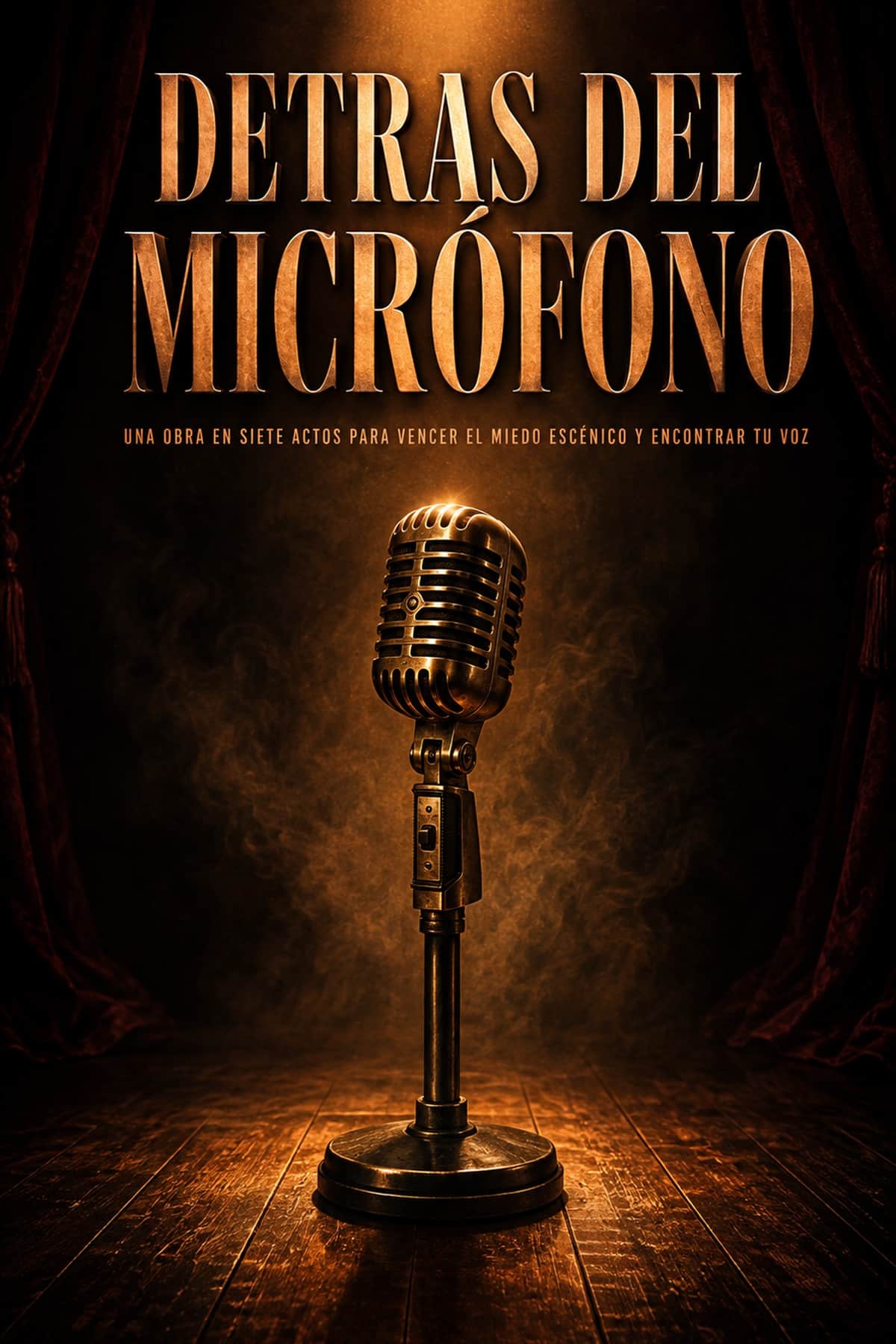 Portada de Detrás del Micrófono, libro para vencer el miedo escénico y encontrar tu voz