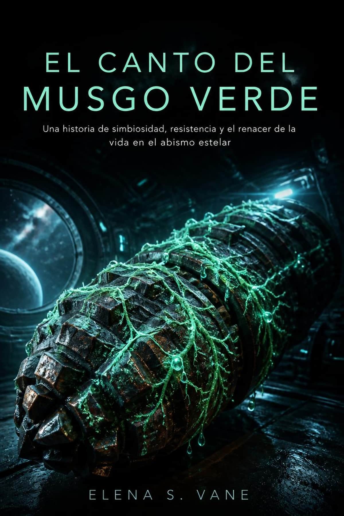 Portada de El Canto del Musgo Verde, novela corta de ciencia ficción y ecología