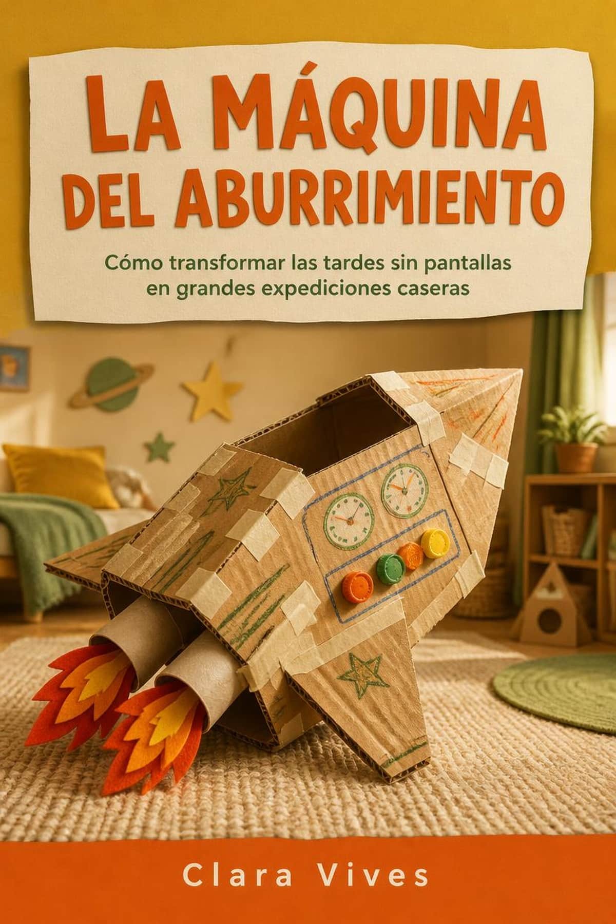 Portada de La Máquina del Aburrimiento, cuento sobre reducir pantallas en niños