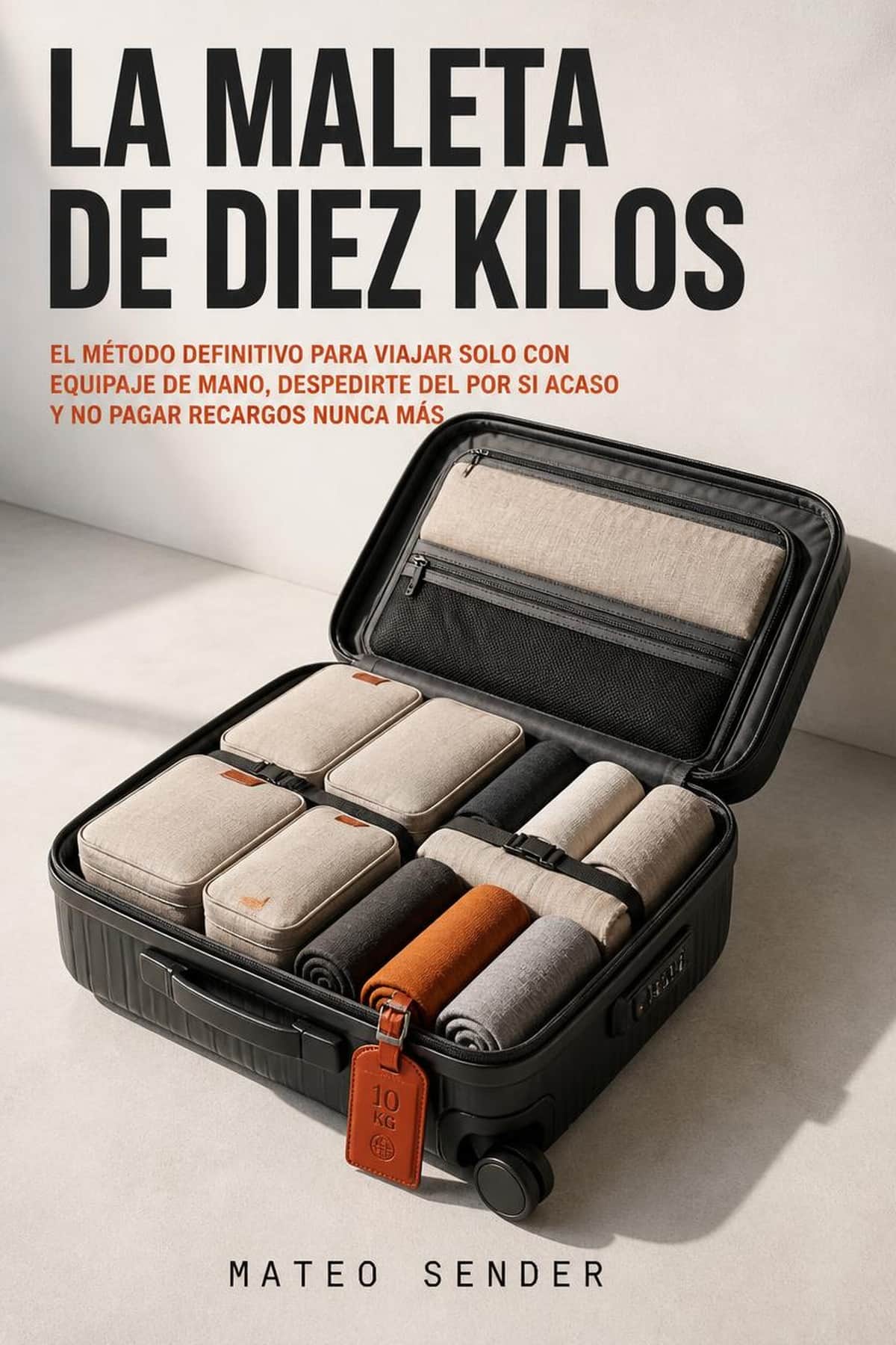 Portada de La Maleta de Diez Kilos, libro sobre hacer la maleta de mano