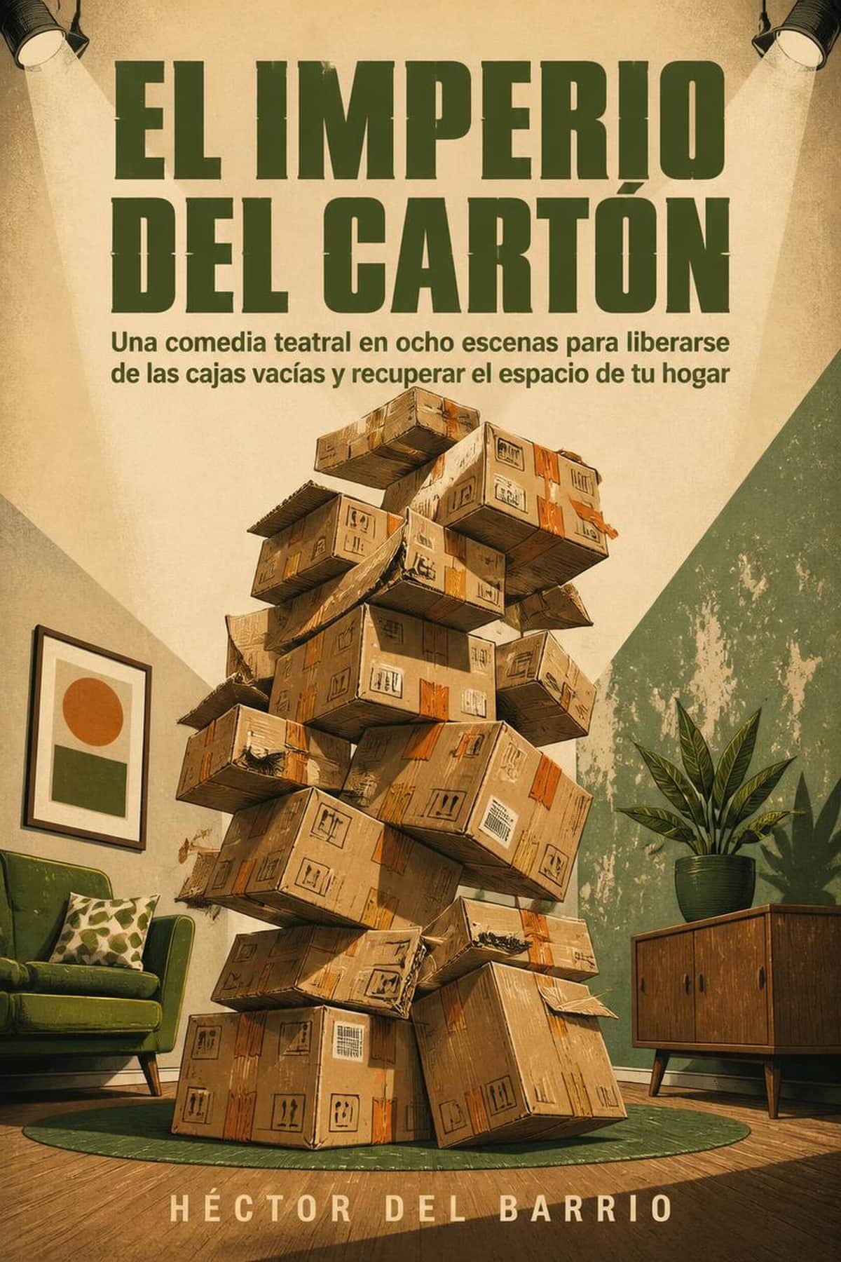 Portada de El Imperio del Cartón, comedia teatral sobre tirar cajas vacías