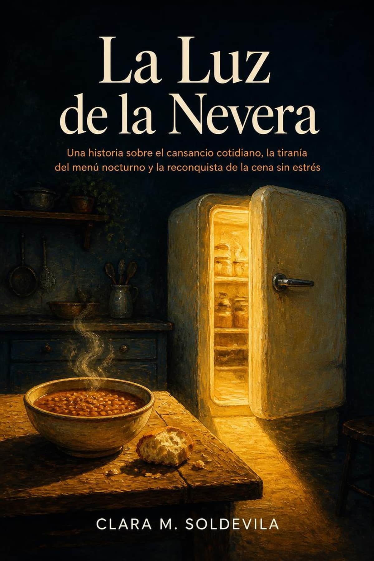 Portada de La Luz de la Nevera, drama realista sobre fatiga de decidir la cena