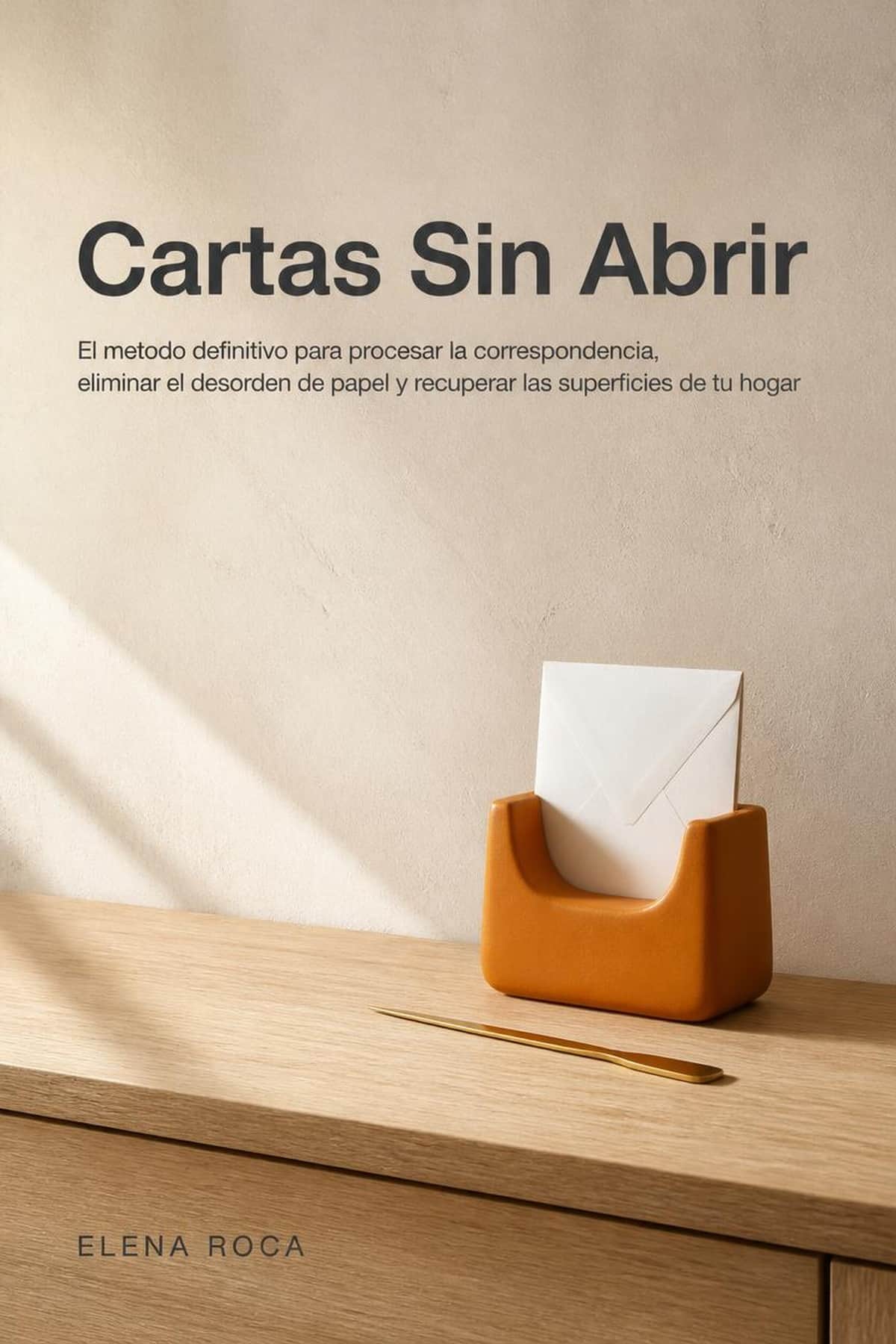 Portada de Cartas Sin Abrir, guía práctica sobre organizar correspondencia y facturas