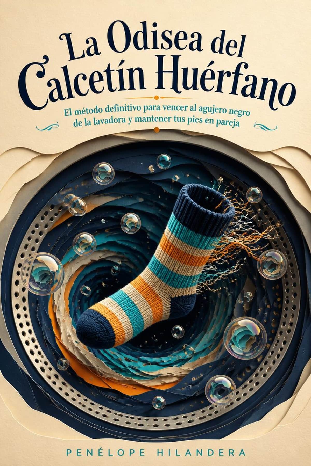 Portada de La Odisea del Calcetín Huérfano, guía sobre evitar calcetines desparejados