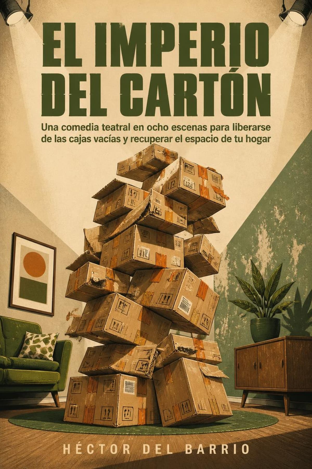 Portada de El Imperio del Cartón, comedia teatral sobre tirar cajas vacías