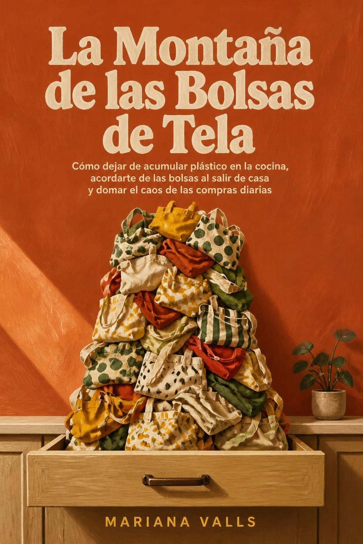 Portada de La Montaña de las Bolsas de Tela, novela corta y guía sobre olvido de bolsas reutilizables