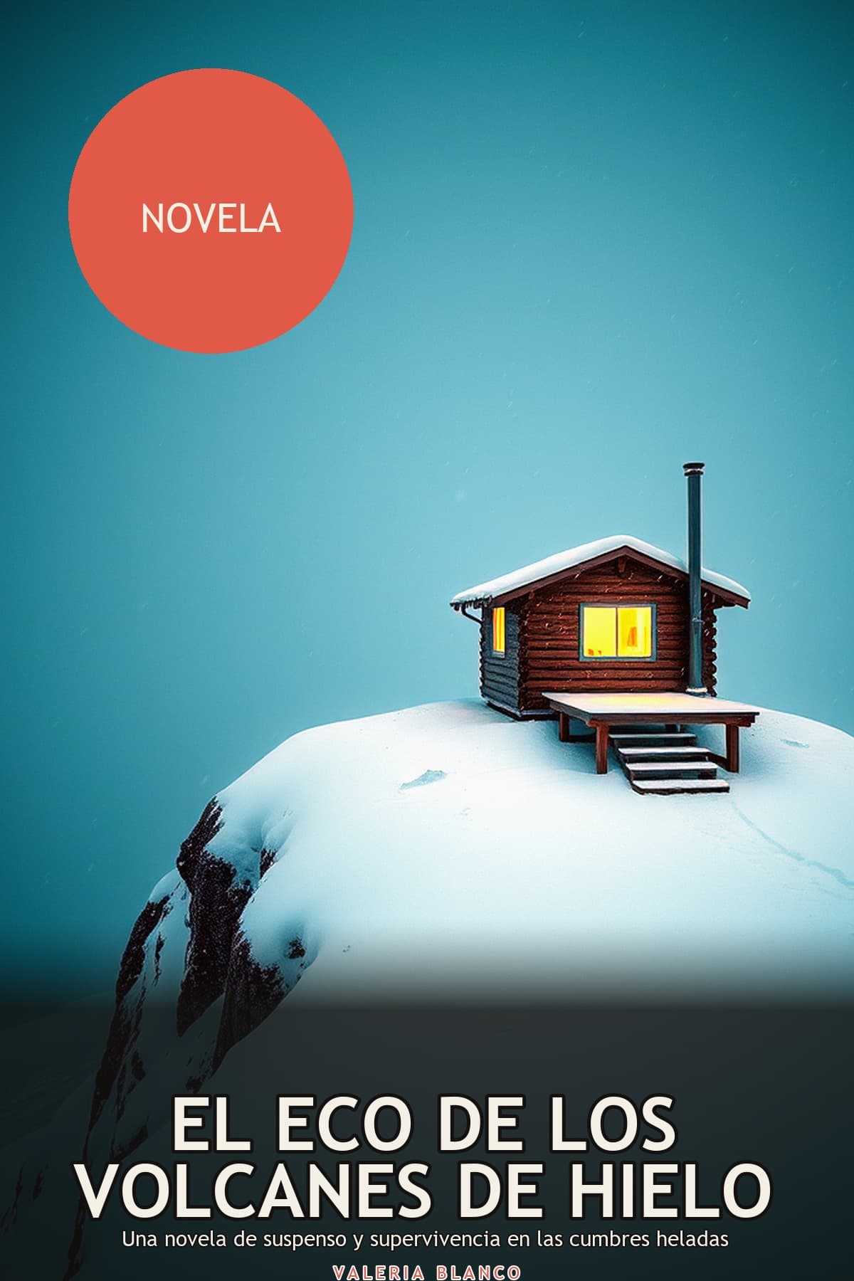 Portada de El Eco de los Volcanes de Hielo, novela de suspenso en la nieve