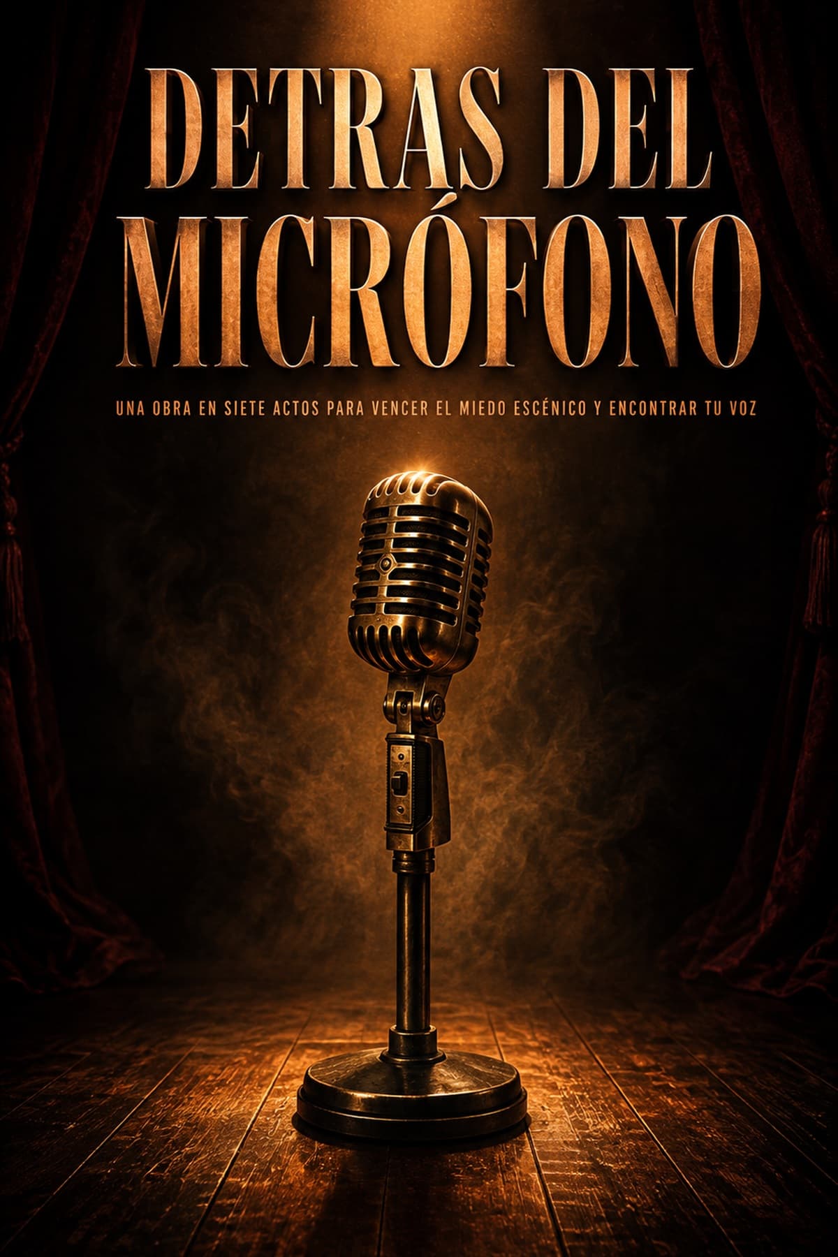 Portada de Detrás del Micrófono, libro para vencer el miedo escénico y encontrar tu voz
