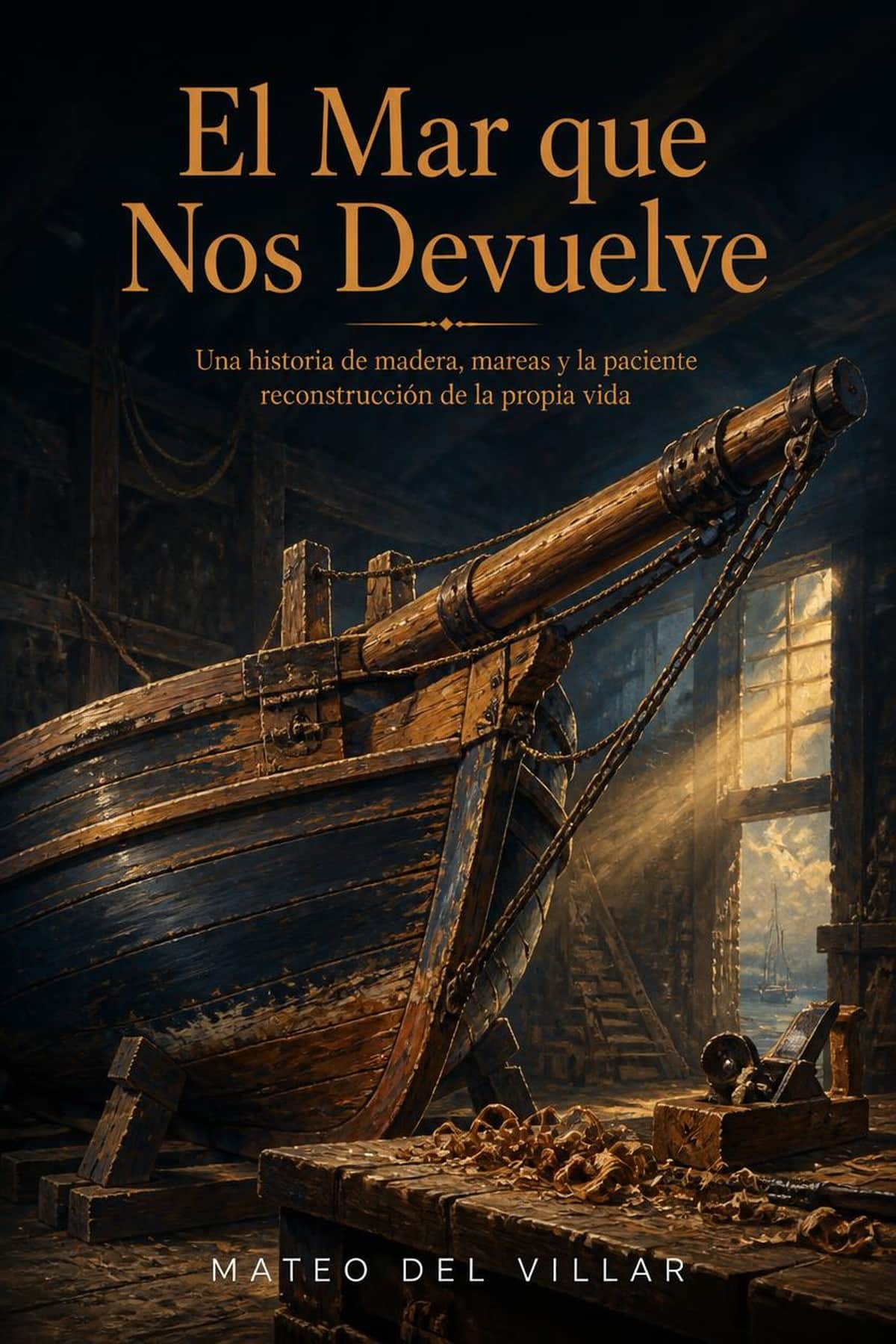 Portada de El Mar que Nos Devuelve, novela sobre la restauración de veleros de madera y el duelo