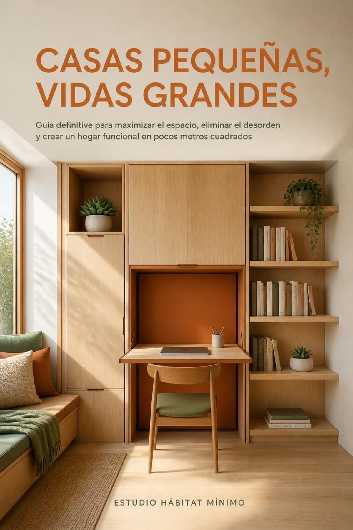Portada de Organizar Espacios Pequeños: Guía Práctica de Orden y Almacenamiento, libro sobre organizar espacios pequenos