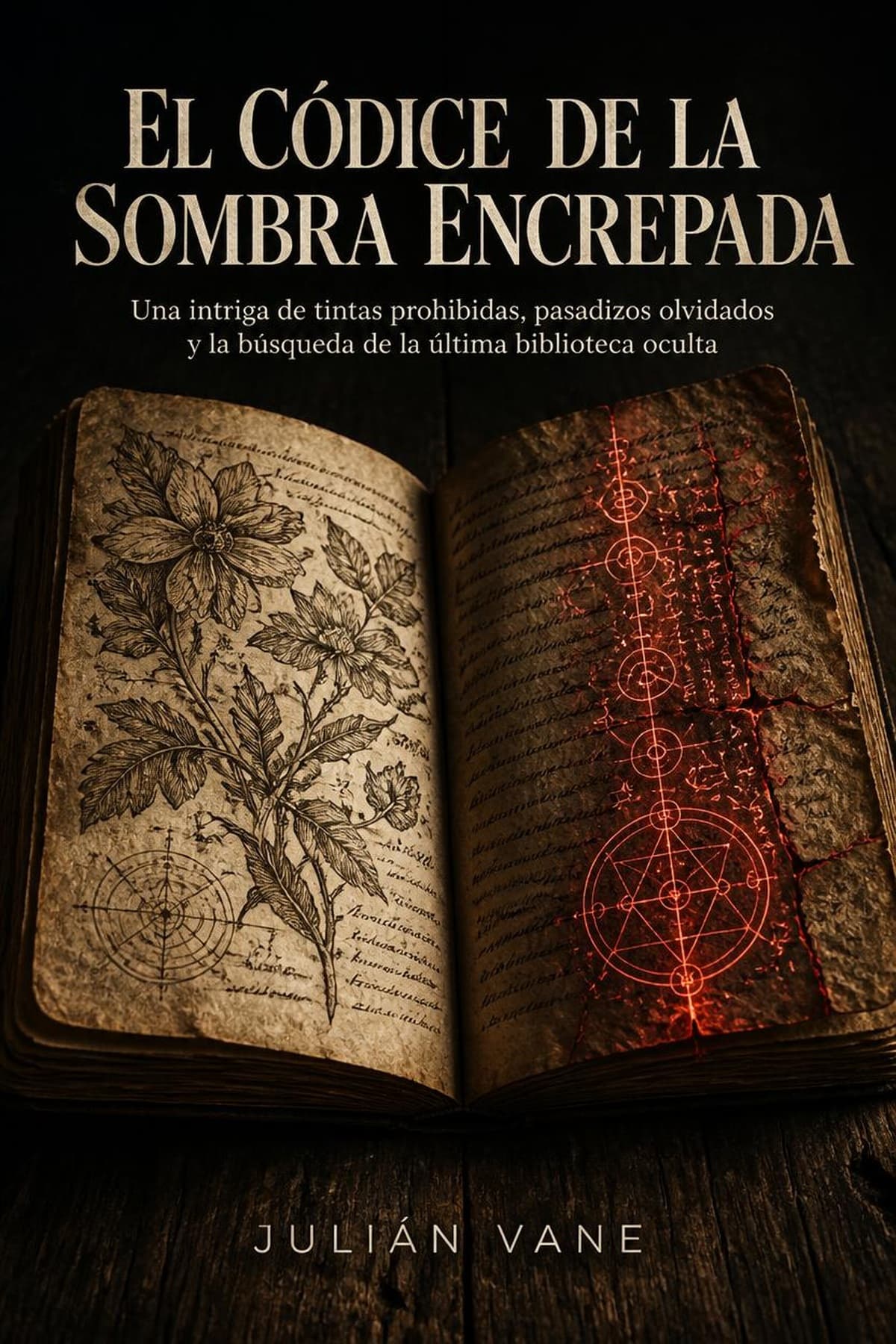 Portada de El Códice de la Sombra Encrepada, novela de misterio literario