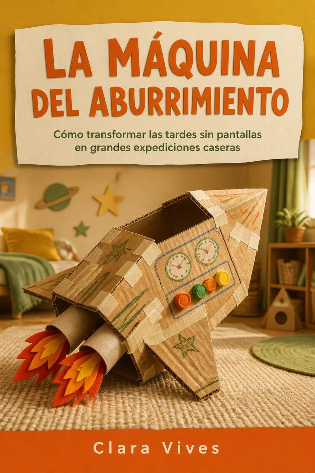 Portada de La Máquina del Aburrimiento, cuento sobre reducir pantallas en niños