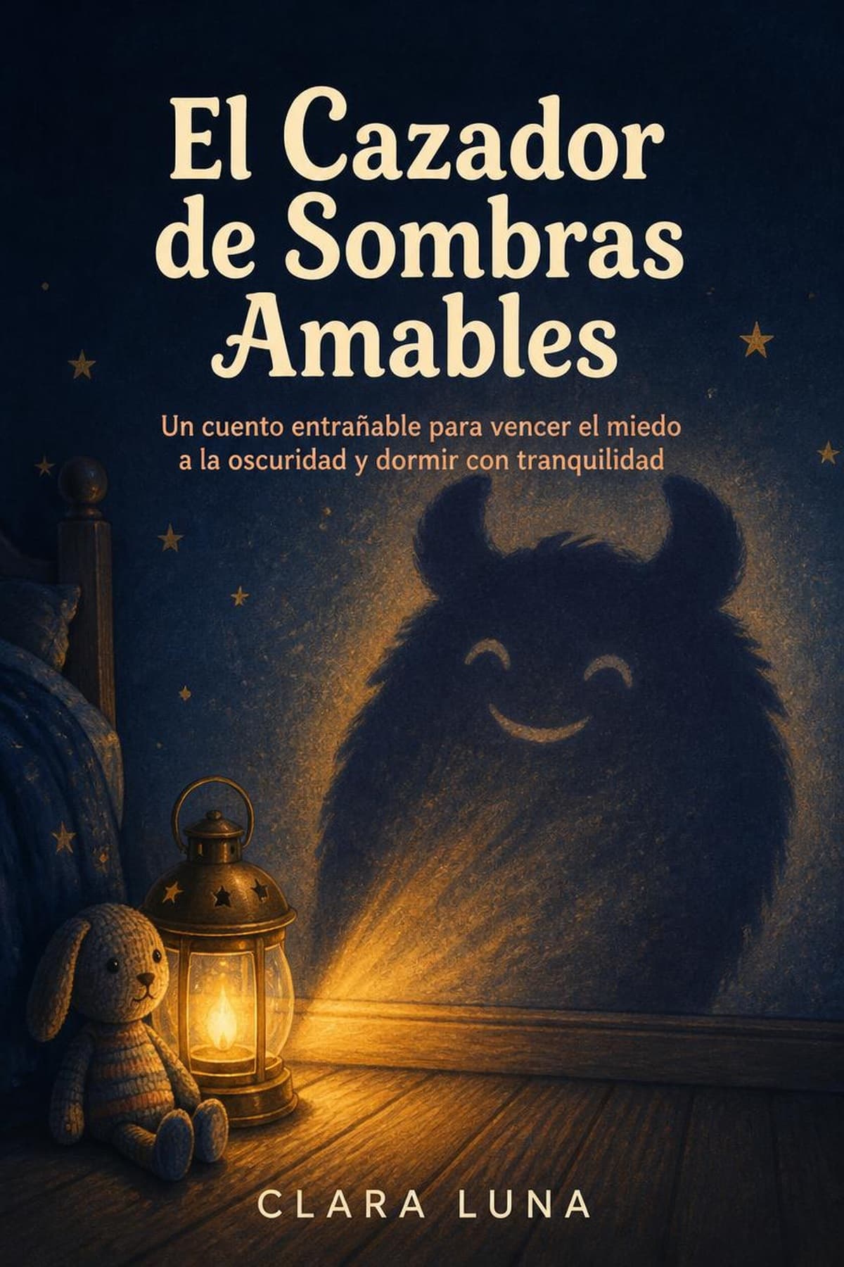 Portada de El Cazador de Sombras Amables, cuento infantil sobre miedo a la oscuridad en niños