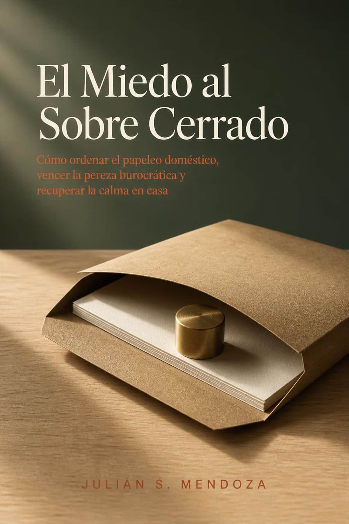 Portada de El Miedo al Sobre Cerrado, libro sobre organizar papeleo doméstico