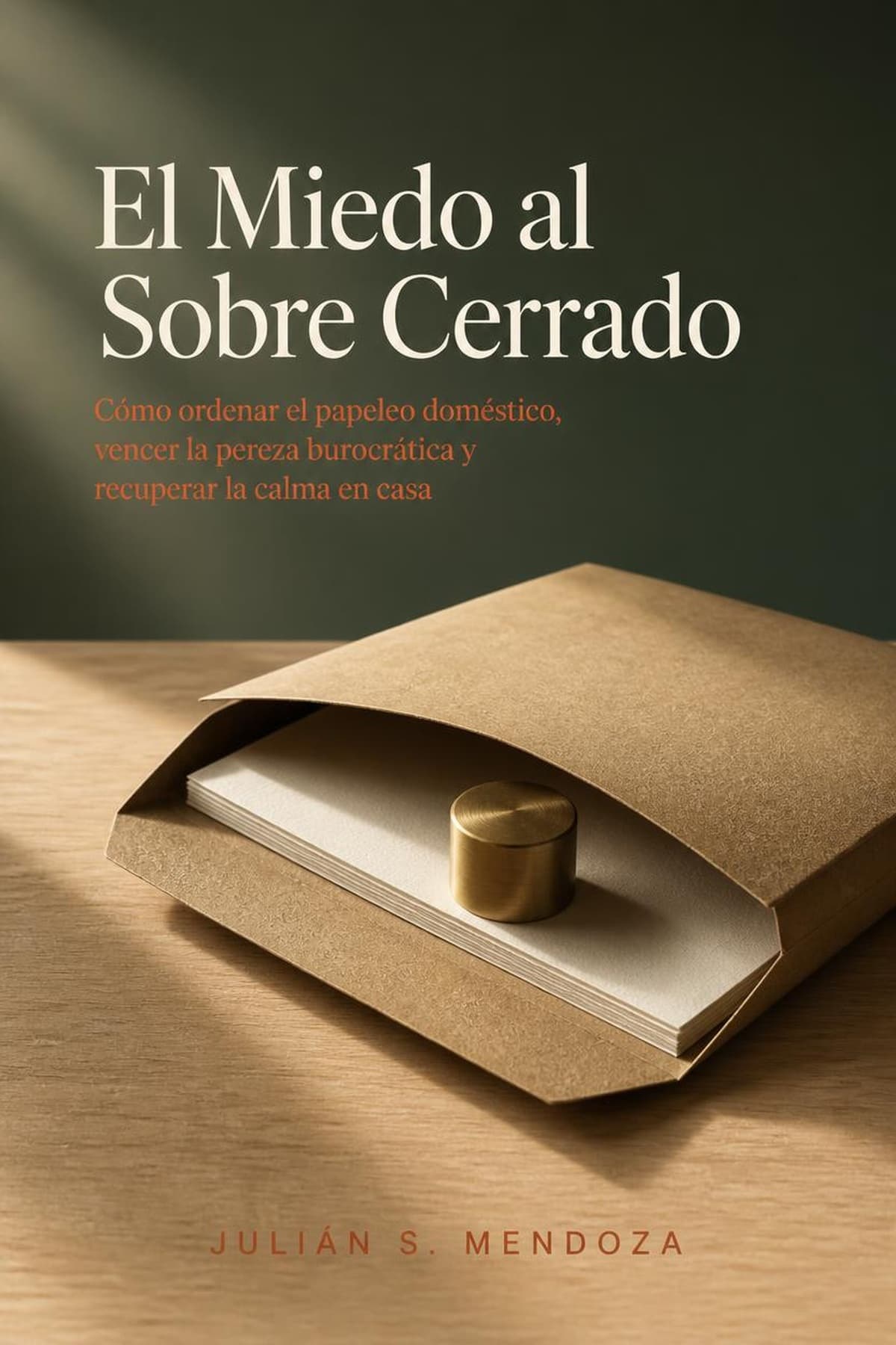 Portada de El Miedo al Sobre Cerrado, libro sobre organizar papeleo doméstico