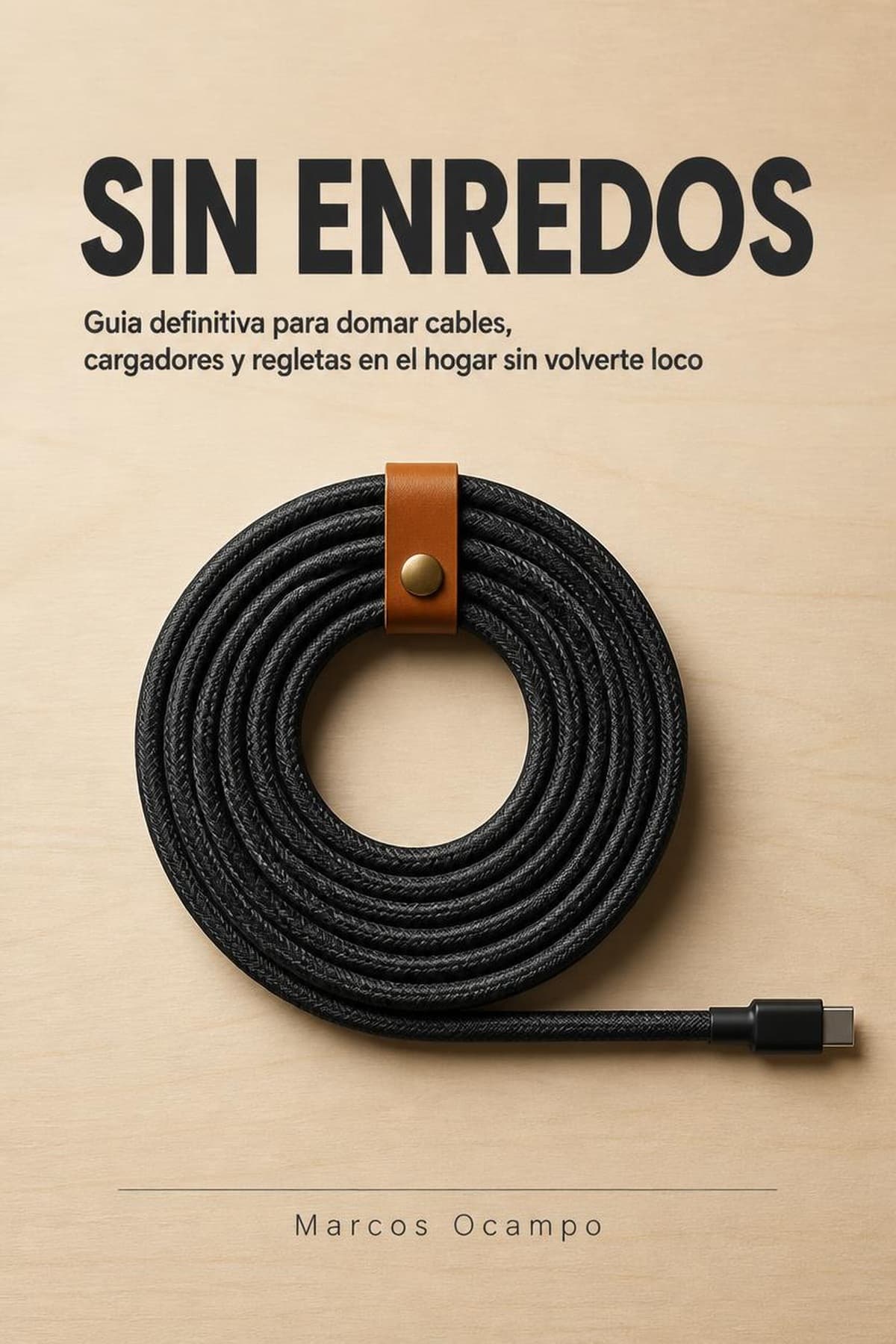 Portada de Sin Enredos, guía práctica sobre organizar cables en casa