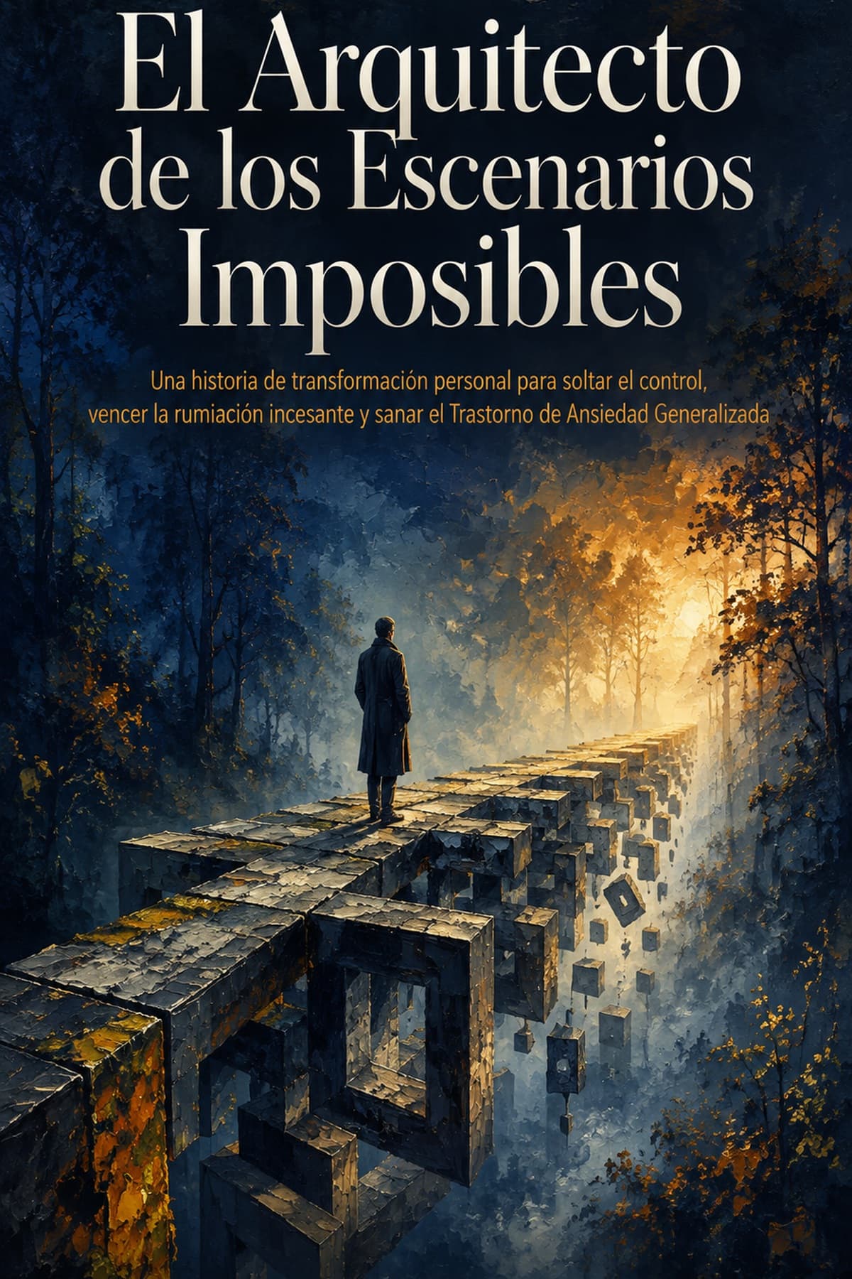 Portada de El Arquitecto de los Escenarios Imposibles, guía y novela sobre el trastorno de ansiedad generalizada